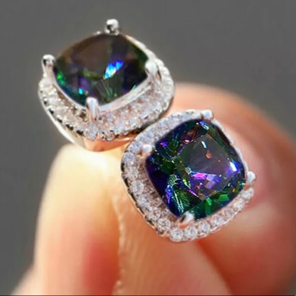 Mystic Topaz Stud Earrings
